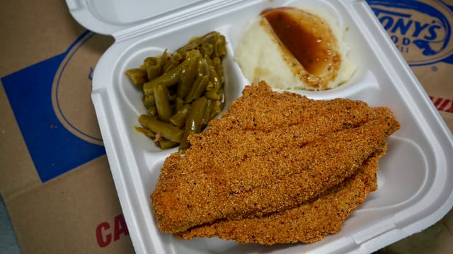 Fried Catfish Filet Plate.