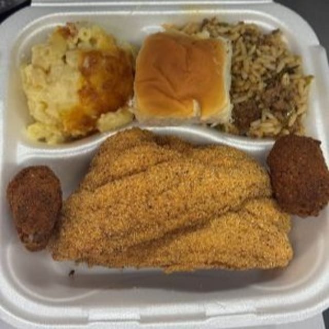 Fried Catfish Filet Plate.