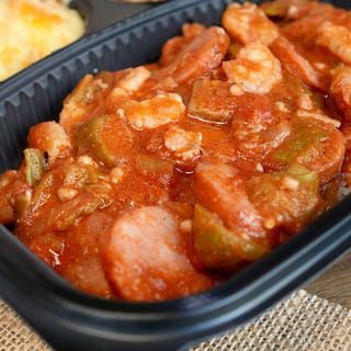 Okra Shrimp and Sausage Plate